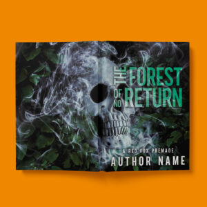 A book featuring a dark, eerie cover with a smoky skull emerging from green foliage, set against an orange background.